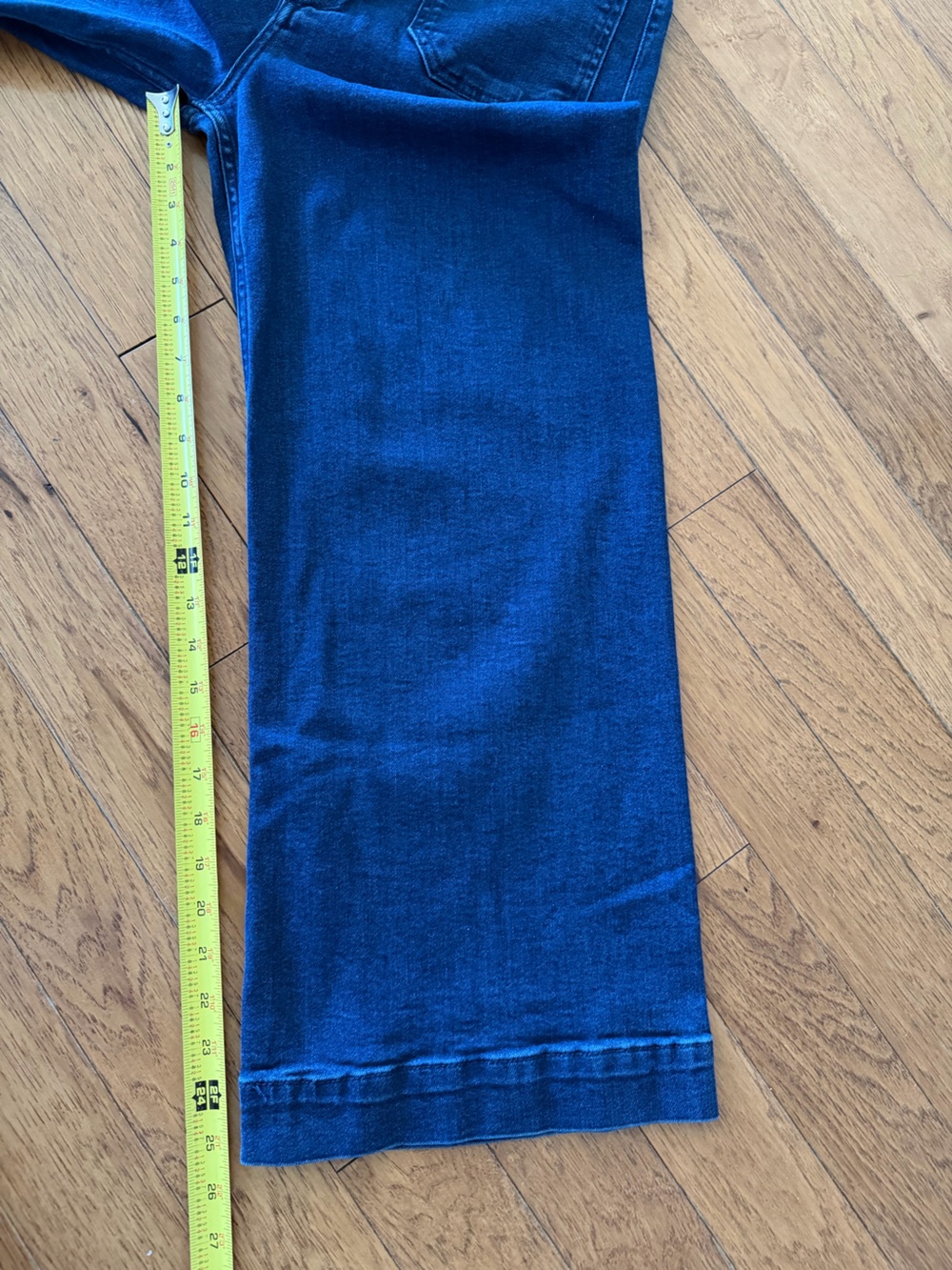 Maeve High-Rise Wide-Leg Cropped Jeans in Deep Blue - Picture 5 of 5